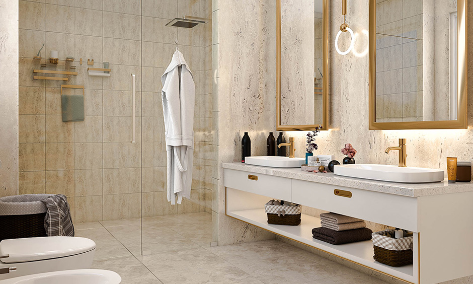 Beige and gold bathroom color design this duo is everything luxury can offer.